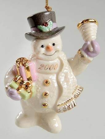 Annual Snowman-Ornament Ringing In The Millennium - No Box