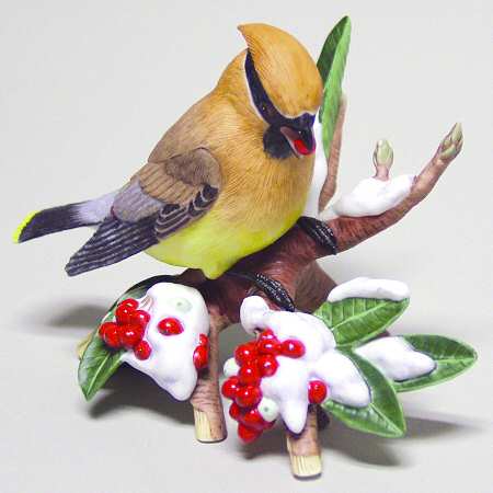 Christmas Birds Cedar Waxwing - Boxed