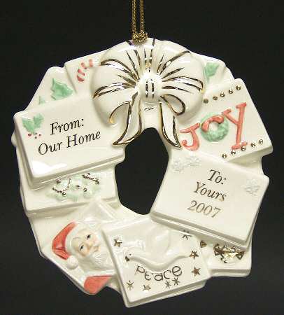 From Our Home To Your Home Card Wreath - Boxed