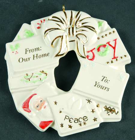 From Our Home To Your Home Card Wreath-No Date - Boxed