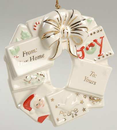 From Our Home To Your Home Card Wreath - Boxed