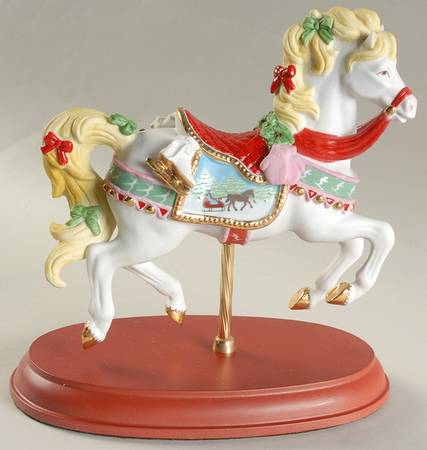 Christmas Carousel Animals 2013-Christmas Carousel Horse - Boxed
