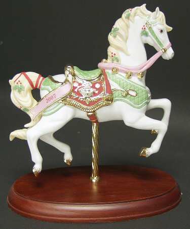 Christmas Carousel Animals 2007-Christmas Carousel Horse - With Box