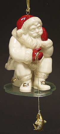 Classic Whimsical Santas Fishing Santa - Boxed