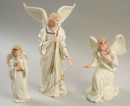 Classic Nativity Collection Angels In Adoration-3 Pc Set - Boxed