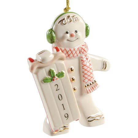 Annual Gingerbread Man Ornament Sledding Gingerbread - Boxed