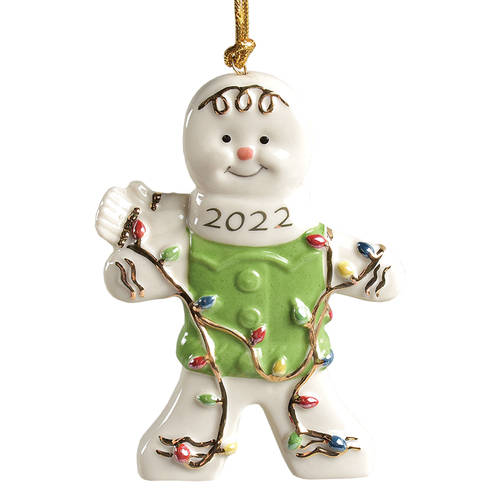 Annual Gingerbread Man Ornament Bright Lights Gingerbread - Boxed