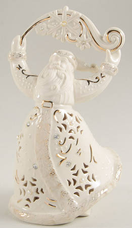 Florentine & Pearl Collection Lighted Santa Figurine - No Box