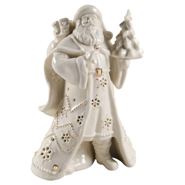 Florentine & Pearl Collection Santa With Tree-Lighted - No Box 42