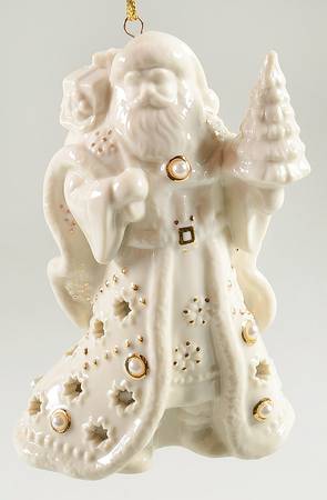 Florentine & Pearl Collection Santa Ornament - Boxed