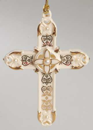 Florentine & Pearl Collection Cross Ornament - Boxed