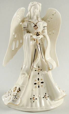 Florentine & Pearl Collection Angel Lit Figurine - Boxed