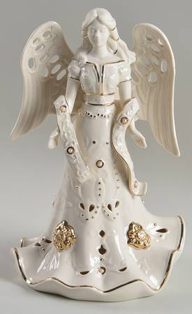 Florentine & Pearl Collection Angel Lit Figurine Le - Boxed