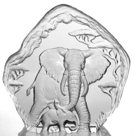 Crystal Animals Elephant Paperweight - No Box