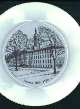 New Jersey Scenes Plates Nassau Hall-1756 - No Box