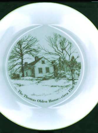 New Jersey Scenes Plates Thomas Olden House-Circa 1760 - No Box