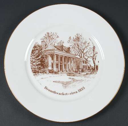 New Jersey Scenes Plates Drumthwacket-Circa 1835 - No Box