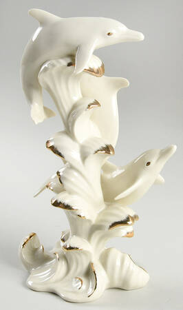 Classic Ivory Animals Wave Dancers-Dolphins - No Box