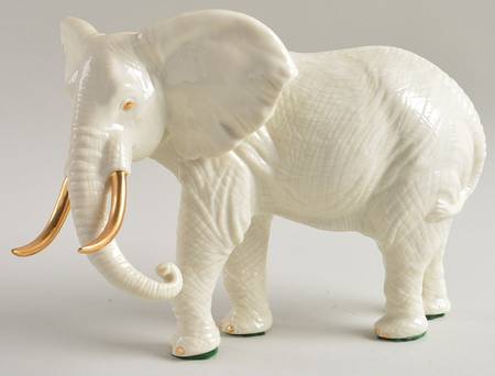 Classic Ivory Animals The Majestic Elephant-Trunk Down - Boxed