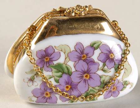 Lefton Hinged Boxes Pocket Book-Violets - Boxed