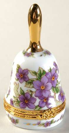 Lefton Hinged Boxes Bell-Violets - Boxed