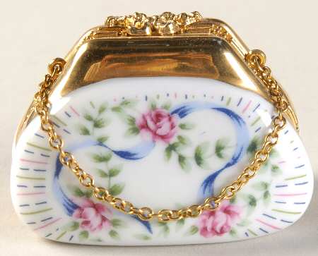 Lefton Hinged Boxes Pocket Book-Pink Roses - With Box