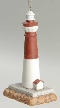Porcelain Lighthouse Ornaments Barnegat, Nj - Boxed