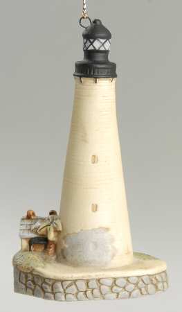 Porcelain Lighthouse Ornaments Cape Florida, Fl - Boxed