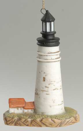 Porcelain Lighthouse Ornaments Portland Head, Me - Boxed