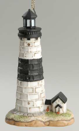 Porcelain Lighthouse Ornaments Big Sable Point, Mi - Boxed