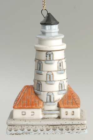 Porcelain Lighthouse Ornaments Chicago Harbor, Il - Boxed
