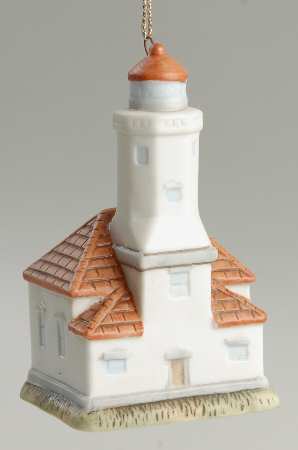 Porcelain Lighthouse Ornaments Point Wilson, Wa - Boxed