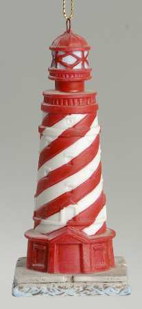 Porcelain Lighthouse Ornaments White Shoal, Mi - Boxed