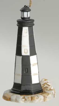 Porcelain Lighthouse Ornaments Cape Henry, Va - Boxed