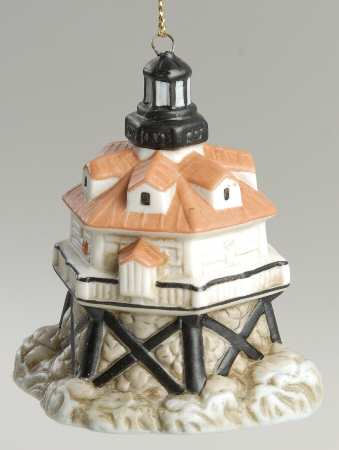 Porcelain Lighthouse Ornaments Thomas Point, Md - Boxed