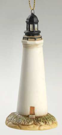 Porcelain Lighthouse Ornaments Point Isabel, Tx - Boxed