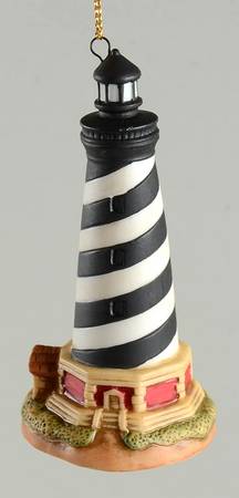 Porcelain Lighthouse Ornaments Cape Hatteras, Nc - Boxed