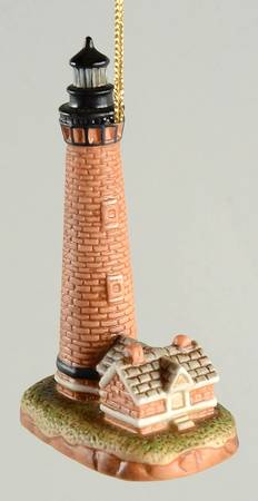 Porcelain Lighthouse Ornaments Currituck, Nc - Boxed