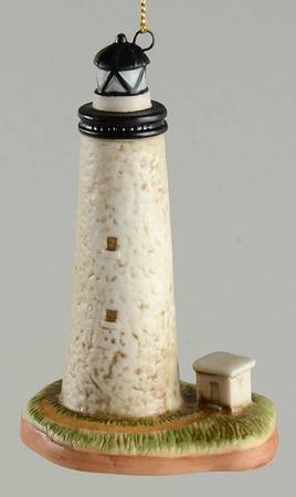 Porcelain Lighthouse Ornaments Ocracoke, Nc - Boxed