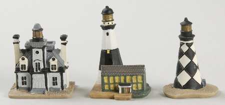 Lighthouse Thimble Collection Fort Tompkins/Cape Lookout/Montauk Point - Boxed
