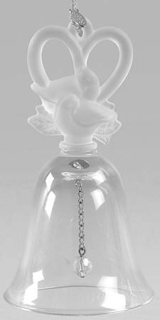 Annual Crystal Bell Ornament Love - Boxed
