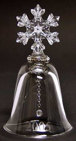 Annual Crystal Bell Ornament Snowflake - Boxed