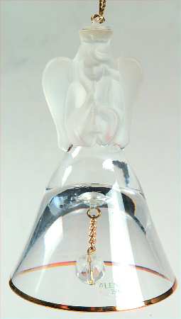 Annual Crystal Bell Ornament Angel - Boxed