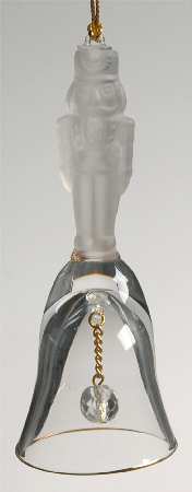 Annual Crystal Bell Ornament Nutcracker - Boxed
