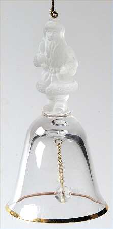 Annual Crystal Bell Ornament Santa - Boxed by Lenox