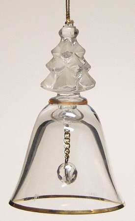 Annual Crystal Bell Ornament Christmas Tree - Boxed