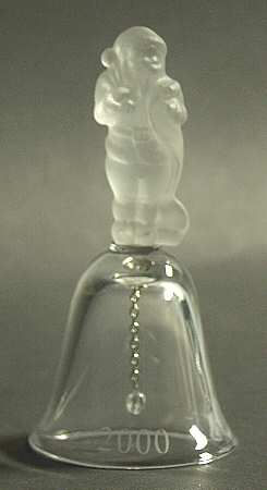 Annual Crystal Bell Ornament Santa's List - Boxed