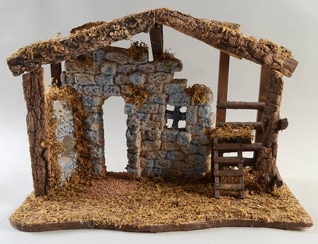 4500 Group Nativity Creche-Manger-Wooden - Boxed