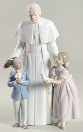 Religious and Nativity Pope John Paul Ii-With Children - Boxed