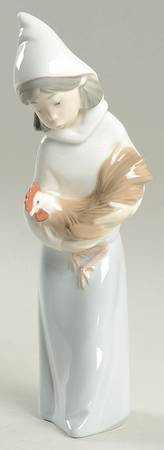 Children Nativity Shepherdess With Rooster - Boxed